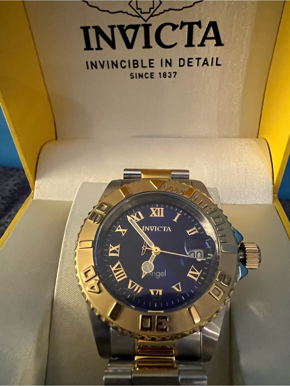 Invicta Two-Tone Gold and Blue Angel Watch